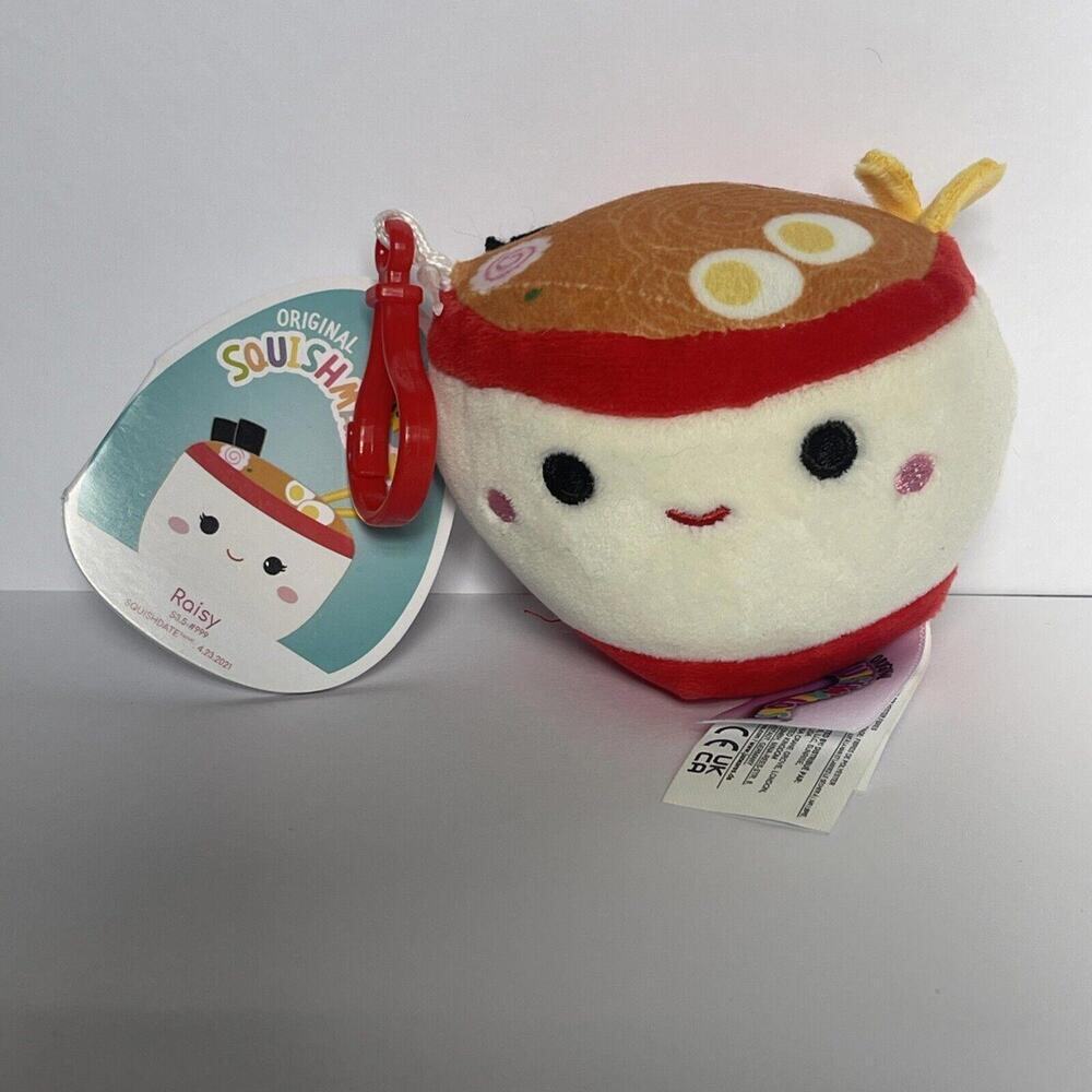 Kellytoy Squishmallows Raisy the Ramen 3.5" Clip
